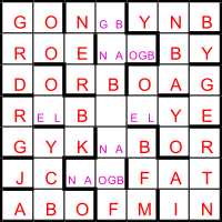 Listener 4777 grid with some letters